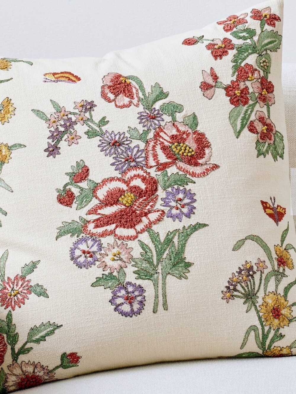 Pottery Barn Felicity Floral Embroidered Pillow Cover New With Tags